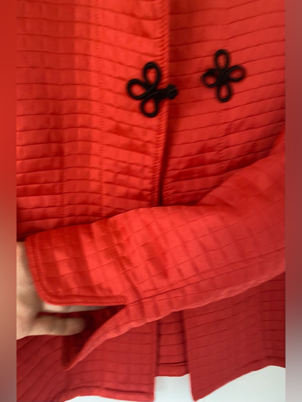 Harve Benard Quilted Red Mandarin-Collar Jacket - Picture 4 of 8